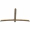 Ekena Millwork Bellingham Rough Sawn Timber Gable Bracket, Douglas Fir, 72"W x 42"H x 2"D x 4"F, 14/12 Pitch GBW072X42X0204BEL00RDF - alternate 5